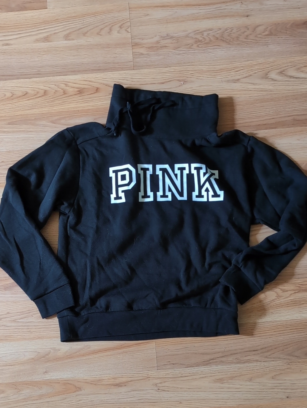 PINK Victoria's Secret Branded Black Pullover Sweatshirt